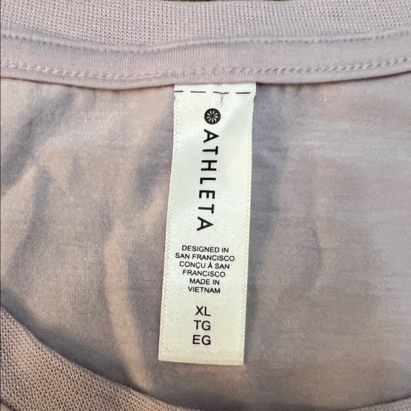 Lavender Long Sleeve Breathable Athletic Tee by ATHLETA Cotton Classic Tee - Picture 2 of 10